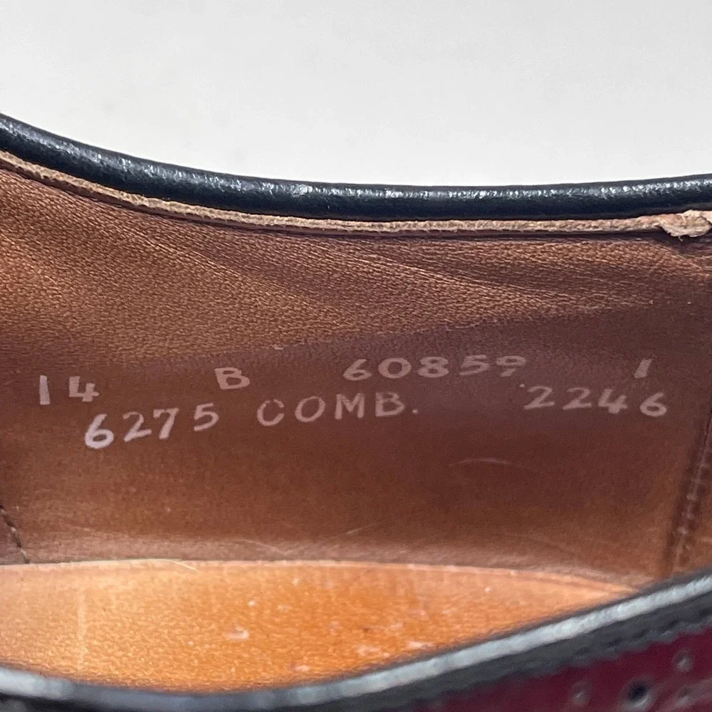 Allen Edmonds Shoes Mens Size 14B McAllister Wingtip Oxford Burgundy Leather